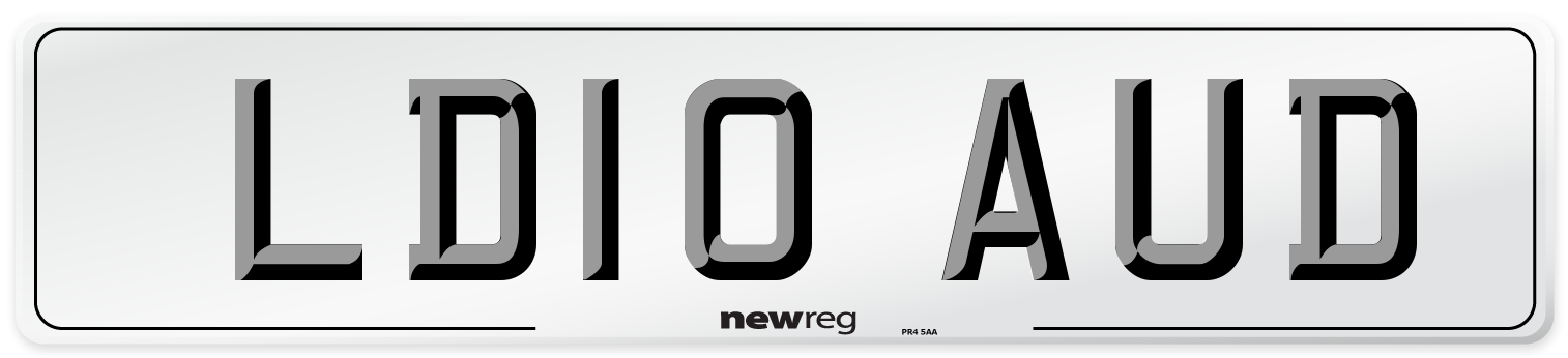 LD10 AUD Number Plate from New Reg